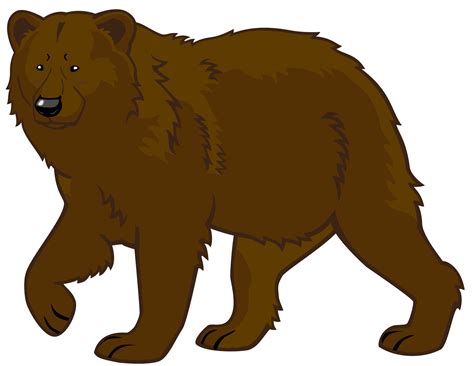 brown bear with strong curved claws. . Free clip art bear